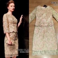 ราคา เดรส M/L/XL/2XL ชุดดิ้นทอง 2 ชิ้นใช้ผ้าเนื้อดีปักลวดลายด้วยไหมดิ้นทอง ประดับด้วยดอกไม้เล็กๆ แต่งหมุดเงิน 3D ชุดออกงาน (18832796177)