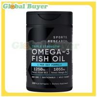ราคา Sports Research Triple Strength Omega-3 Fish Oil, 150 Fish Softgels EXP:01/2029 (54056811177)