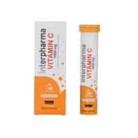 ราคา INTERPHARMA VITAMIN C 1000 MG 20 TAB วิตามินซีแบบเม็ดฟู่ รสส้ม อร่อย สดชื่น ไม่มีน้ำตาล (41921586273)