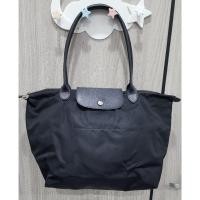 ราคา มือสอง กระเป๋า Longchamp (M) สีดำหูยาว แท้100% (57857368417)