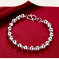 ราคา เก่า เฟิงเซียง-999 สร้อยข้อมือลูกปัดกลมเงินแท้หญิงคู่เครื่องประดับเงินเงินเงินเงินเงินแท้ 999 สร้อยข้อมือลูกปัดกลมโซ่ลูกปัดเงินแท้ (25688741654)