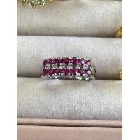 ราคา แหวนเงิน925 ประดับทับทิมพม่าแท้ทรงกลม (28873763147)