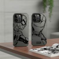 ราคา เคสไอโฟนโลหะชุบหรูหรา, ลายสไปเดอร์แมน & ไอรอนแมน, รองรับรุ่น 15 14 13 12 11 Pro Max XS Max XR X (56406882763)