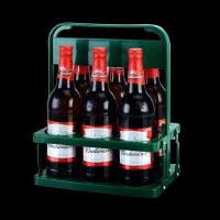 ราคา พลาสติกแบบพกพาเบียร์ตะกร้าสีฟ้าพับชั้นวางไวน์ เคทีวี6 ขวดลูกเกดกรอบแบบพกพาสีแดงไวน์ถ้วยตะกร้า (27323920478)