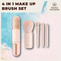 ราคา 4 in 1 Make Up Brush Set แบบพกพา Telescopic 4 pcs Make Up Brush Set Travel แปรงแต่งหน้าเครื่องมือ (53352426885)