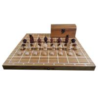 ราคา ชุดหมากรุกไทยไม้ตัวหมากน้ำตาลเข้มกับขาวพร้อมกระดานขนาด44x45cm. (4089728712)