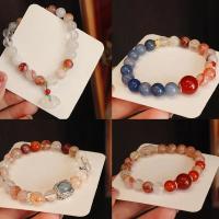 ราคา Vintage 8mm Multi Color Natural Stones Crystal Beaded Strand Women's Bracelets Cloud/Money Bag/Square/Irregular Charm Ba (51300242264)