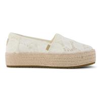 ราคา TOMS รองเท้าลำลองผู้หญิง สลิปออน รุ่น Valencia Egret Floral Crochet (CG) รองเท้าลิขสิทธิ์แท้ (51905807297)