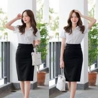 ราคา กระโปรงนักศึกษาทรงเอ กระโปรงทรงเอ ยาว 26 นิ้ว เอว 23-40 ผ่าหลัง(ผ่าทับ) (12509819392)