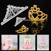ราคา Tiara Princess Crown Fondant เครื่องตัดแม่พิมพ์ชุด 2 เค้ก Topper Baking Embosser (42808069505)