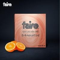 ราคา ถุงยางอนามัยแฟร์ คอนทัวร์54 (กลิ่นส้ม) Faire Contour 54 Condom ถุงยางอนามัยขนาด 54มม. (3ชิ้น) 1กล่อง (28157244874)