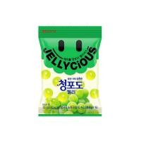 ราคา [ของแท้] 젤리셔스청포도젤리 Lotte Jellycious Green Grape Jelly (เยลลี่องุ่นเขียว) 72g (44850195714)