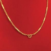 ราคา สร้อยคอทองลายทาโร่คั่นปล้อง ความยาว 20 นิ้ว น้ำหนัก 1 บาท หุ้มเศษทองเยาวราช ทองชุบ ทองปลอม ใส่แทนทองแท้ได้ ใส่อาบน้ำได้ (11603144361)