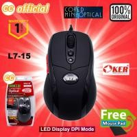 ราคา ✅แท้100% OKER L7-15 MOUSE USB CORDED MINI OPTICAL เชื่อมต่ออุปกรณ์ได้หลากหลาย ครบทุกฟังก์ชั่น Ultra Gaming #CC L7-15 (18981010808)