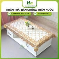 ราคา ผ้าปูโต๊ะ พีวีซี ผ้าปูโต๊ะกันน้ําลูกไม้ลายดอกไม้นูน ขนาด 140 x 80 ซม หรูหราทนทาน (41425679142)