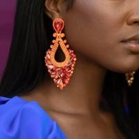 ราคา Exaggerated Colorful Rhinestone Water Drop Earrings Vintage Crystal Stud Earrings Fashion Jewelry 2022 (43175690049)