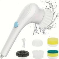 ราคา 5-in-1 Electric Cleaning Brush Multifunctional Wireless Brush Window Cleaner Bathroom Bathtub Toilet Brush Kitchen Clean (22483945944)