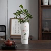 ราคา พร้อมสต็อก จุด ขนาดใหญ่มือวาดแจกันเซรามิกเดสก์ท็อปตกแต่งตกแต่งบ้านทีวีเคาน์เตอร์พื้นผิวสําหรับพระพุทธรูปโลตัสดอกไม้แห้งมือวาดเซรามิกดอกไ (46857001481)