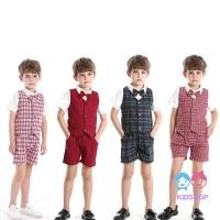 ราคา สินค้าใหม่ ชุดเดรส เสื้อกั๊ก ลายสก๊อต สามชิ้น ขนาดใหญ่ สําหรับเด็กผู้ชาย ของขวัญปีใหม่ (21595654463)