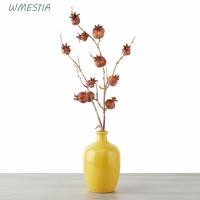 ราคา WMES1IA จําลองทับทิมผลไม้,พลาสติกสมจริงประดิษฐ์สาขาทับทิม,DIY เมล็ดบอนไซตกแต่ง Elegant Faux บอนไซดอกไม้ปลอมพืชปลอมวันหยุดงานแต่งงาน (56106455458)