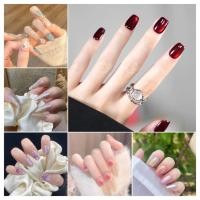 ราคา ฟรีกาวเล็บปลอมกดบนเล็บด้วยกาวเล็บปลอมแมวตาธรรมดาออกแบบออกแบบ พลอยเทียม สีน้ําตาลแดงดําสีฟ้าสีชมพูสีม่วง (29120724037)