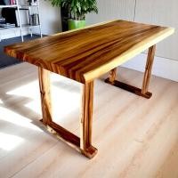 ราคา Blue Sea Wood โต๊ะไม้แผ่นเดียว ขาไม้ ท็อปไม้รูปสี่เหลี่ยม ขาทรงสี่เหลี่ยม จัดส่งฟรี! (26385025876)