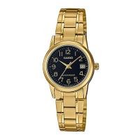 ราคา Casio Standard นาฬิกาข้อมือผู้หญิง สายสแตนเลส รุ่น LTP-V002,LTP-V002G,LTP-V002G-1B - สีทอง (2379215231)