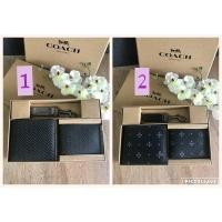 ราคา Coach แท้ ✔️ พร้อมส่ง ชุดของขวัญกระเป๋าสตางค์ผู้ชาย | Coach Boxed 3-in-1 Wallet Gift Set (2370555979)