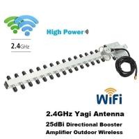 ราคา เสาอากาศ Wifi Yagi Antenna Outdoor 25dBi High Gain Signal Booster Amplifier (12822392059)