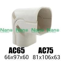 ราคา ยกลัง 24 ชิ้น รางแอร์ NANO AC65 AC75 ฝาครอบราง ข้องอโค้ง ข้องอมุม รางพลาสติก ข้องอ มุม 90 องศา (51506849991)