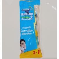 ราคา มีดโกนหนวด ยิลเลตต์ บลู2 เฟล็กซ์ซี่ Gillette blue 2 flexi (3ด้าม/ห่อ) (29274254518)