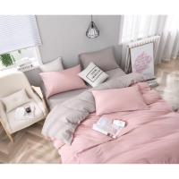 ราคา เลือกขนาดได้ ชุดเครื่องนอน ผ้าปูที่นอนสีพื้นนวมสองหน้าทูโทน เทาตัดชมพูกะปิ เนื้อผ้าไมโครเท็กซ์450เส้น ส่งของทุกวัน (7635704344)