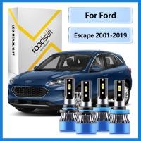 ราคา Fit สําหรับ Ford Escape 2001-2019LED ไฟหน้ารถหลอดไฟ Low Beam High Beam ไฟหน้า 6000K สีขาว 11000LM 800% ความสว่าง Plug And Play (48752839117)