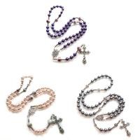 ราคา บาพารา วินเทจ ไม้กางเขน ลูกประคําสร้อยคอรอบลูกปัดแก้วแมรี่พระเยซูจี้สร้อยคอ (44379146196)