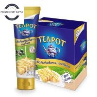 ราคา teapot ทีพอท ผลิตภัณฑ์นมข้นหวานสูตรนมสด ชนิดหลอดบีบ 180 ก. x 8 นมข้นหวาน, นมข้นหวานรสช็อกโกแลต (56752370361)