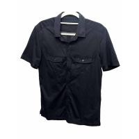 ราคา เสื้อเชิ้ตแขนสั้น DKNY แท้ สีดำ ทอลายในตัว กระเป๋าคู่ Size L มือสอง สภาพดี (50007368039)