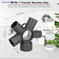 ราคา [ใหม่] 1 ชิ้นก๊อกน้ํา Aerator Key 10 In 1 ABS ก๊อกน้ํา Aerator Removal เครื่องมือสําหรับเกลียว Aerator/Aerator พร้อมที่อยู่อาศัยตัดขอบและรอบ [TH] (52807900095)