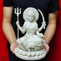 ราคา พระแม่อุมาเทวีผู้ปราบอสูรและความชั่วร้าย งานเรซิ่นผสมผงหินขาว(หน้าตัก9นิ้ว สูง30ซม.)เทวาภิเษกวัดแขกสีลม (10841560723)