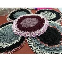 ราคา พรมเช็ดเท้า ทรงวงกลม ทำจากผ้าหนังไก่ สีสันสวยงามงานฝีมือชุมชน (8450799016)