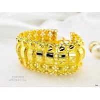 ราคา สร้อยข้อมือ งานหุ้มทอง 5 ไมครอน ลายสวยน่ารัก (25114417485)