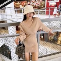 ราคา เดรสไหมพรมสายเดี่ยว แขนยาวปาดไหล่ (ซื้อมาใส่ครั้งเดียวค่ะ) (13990174559)