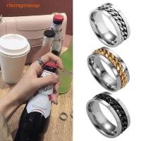 ราคา [risingmeup] แหวนที่เปิดขวด โซ่เหล็กไทเทเนียม หมุนได้ สําหรับทุกเพศ (21271244957)