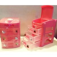 ราคา ชั้นใส่ของมีลิ้นชักคิตตี้ 3 ชั้นเปิดฝาบนได้ (2223332050)