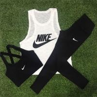 ราคา ชุดโยคะ ชุดออกกำลังกาย **งานสกรีน NIKE** Set 3 ชิ้นงานฟรีไซส์ (1314470190)