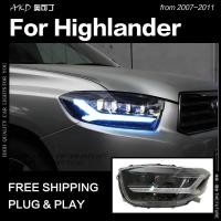 ราคา Car Styling for Toyota Highlander Headlights 2007-2011 Kluger LED Headlight DRL High Low Beam LED Head Lamp Accessories (24468951806)