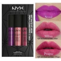 ราคา แท้ % NYX Soft Matte Lip Cream 3 Piece Set #07 โทนชมพู-ม่วง (517087587)