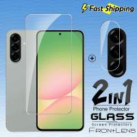 ราคา 2in1 สําหรับ Samsung Galaxy A56 A36 A26 A16 GalaxyA56 GalaxyA36 56 36 5G ป้องกันหน้าจอกระจกนิรภัยลายนิ้วมือปลดล็อคโปร่งใส HD Clear Coverage เลนส์กล้องป้องกันฟิล์ม (28830156282)