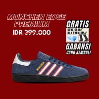 ราคา MERAH Munchen Casual Sneakers – Unisex Mens and Womens สบาย – สีกรมท่าพร้อมรายการขอบแดง (29093179635)