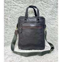 ราคา กระเป๋าหนังแท้100%สีน้ำตาลทรงเอกสารงานชายแบรนด์(รหัส โชค314) (26071364059)