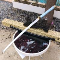 ราคา ดาบฟันวิญญาณ เฮียวรินมารุ สินค้ามีตำหนิใบดาบเป็นสนิมตามภาพ มาพร้อมสายสะพายหลัง (24575093903)